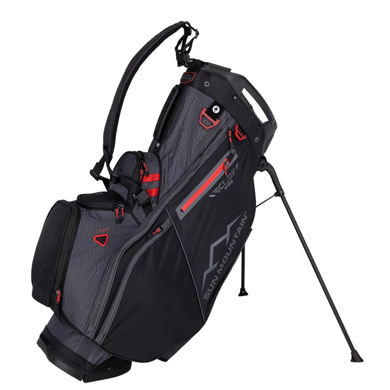 SUN MOUNTAIN ゴルフバッグ ブラック Sun Mountain 2024 C-130 Cart Bag w/ 14 Way Top - Black